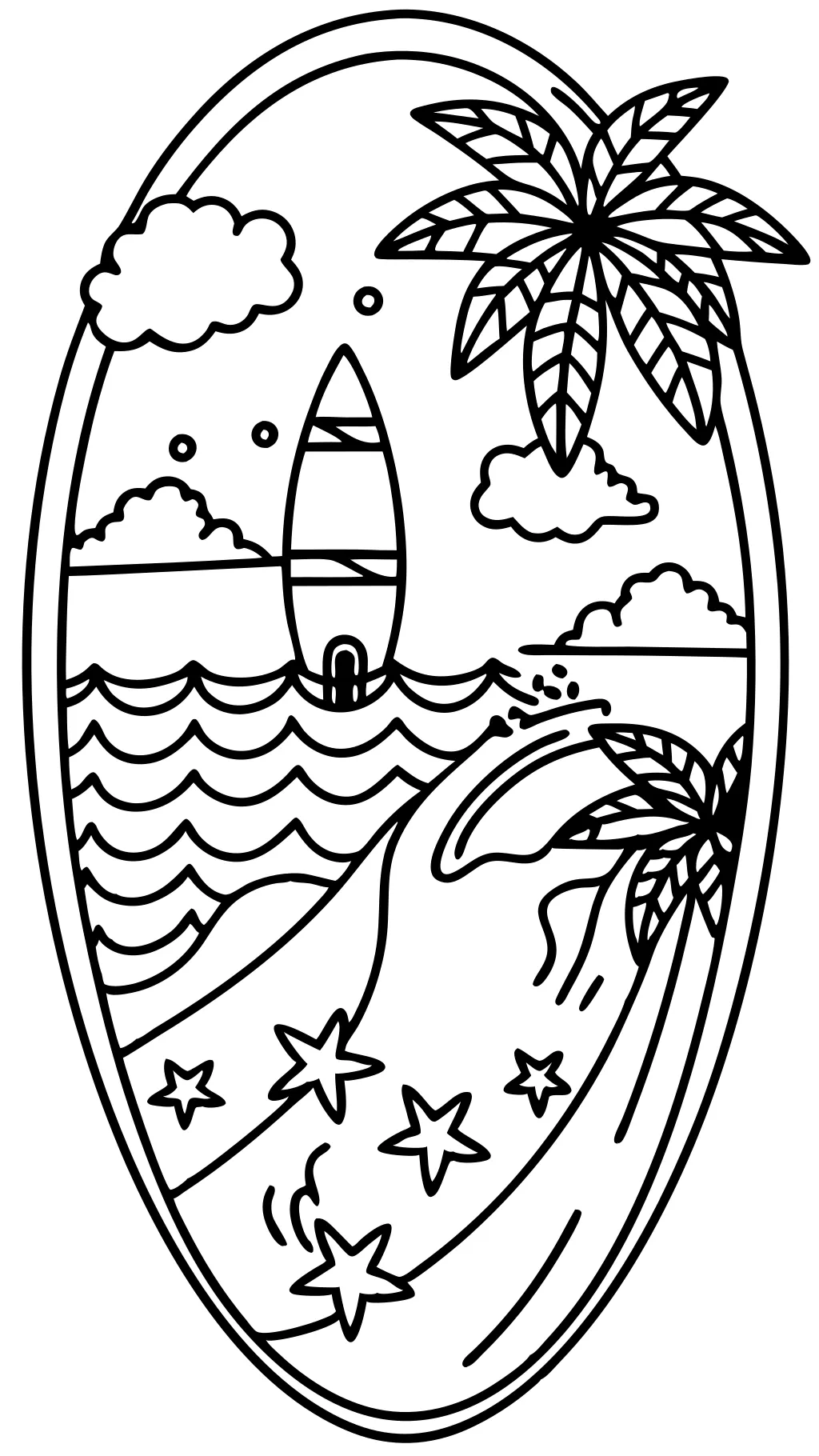 coloring pages surfing